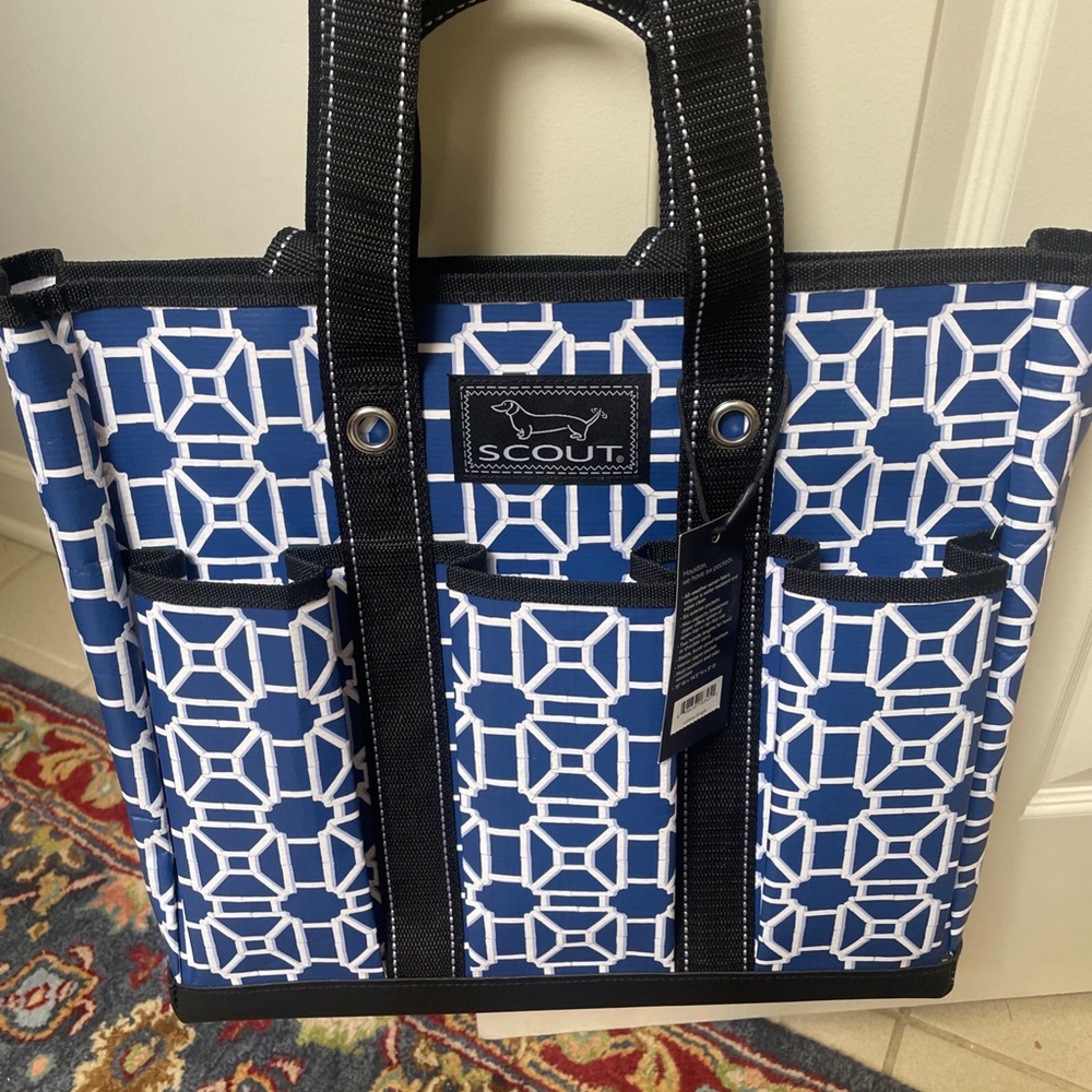 NEW - SCOUT Blue and White Tote Bag “Pocket Rocket”